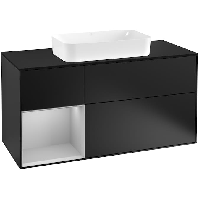 Tvättställsskåp Villeroy & Boch Finion med 3 Lådor Hylla och Bänkskiva för Fristående Tvättställ