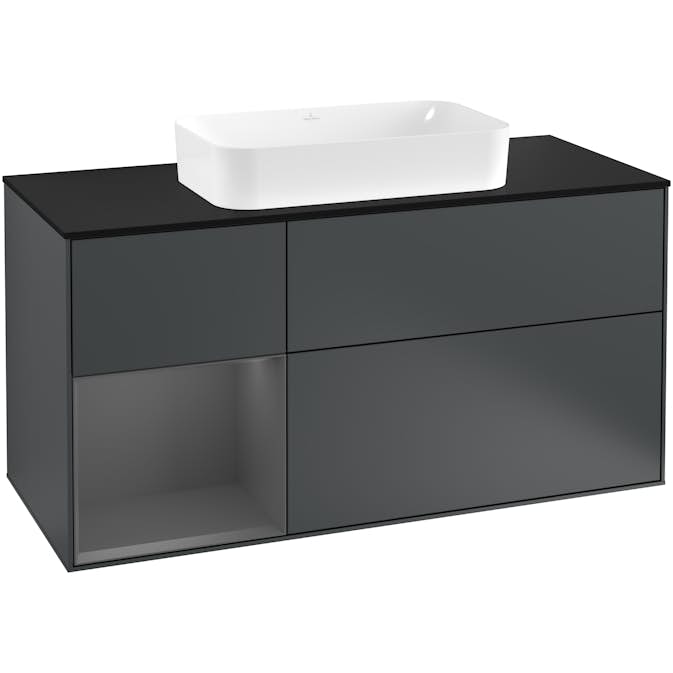 Tvättställsskåp Villeroy & Boch Finion med 3 Lådor Hylla och Bänkskiva för Fristående Tvättställ