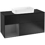 Tvättställsskåp Villeroy & Boch Finion med 3 Lådor Hylla och Bänkskiva för Fristående Tvättställ