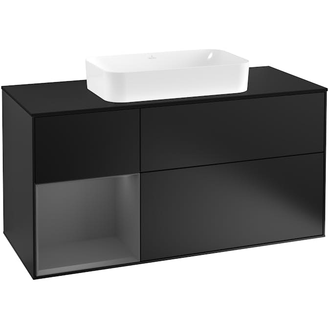 Tvättställsskåp Villeroy & Boch Finion med 3 Lådor Hylla och Bänkskiva för Fristående Tvättställ