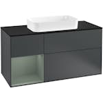 Tvättställsskåp Villeroy & Boch Finion med 3 Lådor Hylla och Bänkskiva för Fristående Tvättställ