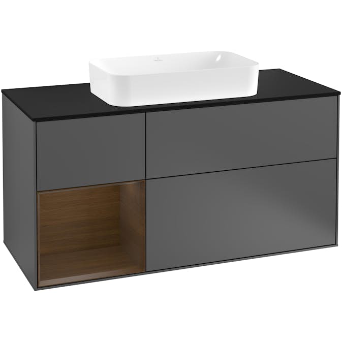 Tvättställsskåp Villeroy & Boch Finion med 3 Lådor Hylla och Bänkskiva för Fristående Tvättställ