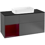 Tvättställsskåp Villeroy & Boch Finion med 3 Lådor Hylla och Bänkskiva för Fristående Tvättställ
