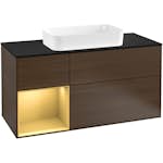 Tvättställsskåp Villeroy & Boch Finion med 3 Lådor Hylla och Bänkskiva för Fristående Tvättställ