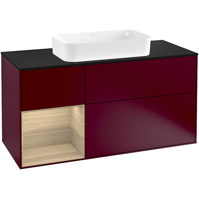 Tvättställsskåp Villeroy & Boch Finion med 3 Lådor Hylla och Bänkskiva för Fristående Tvättställ