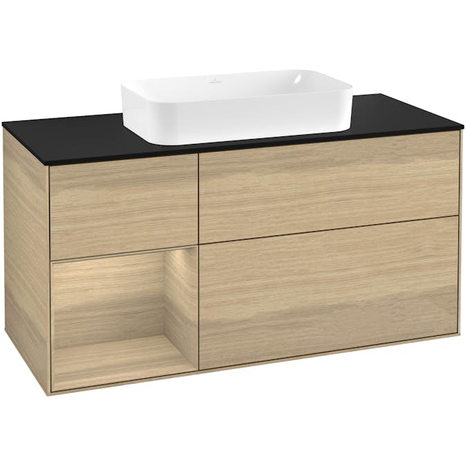 Tvättställsskåp Villeroy & Boch Finion med 3 Lådor Hylla och Bänkskiva för Fristående Tvättställ