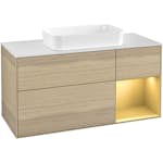 Tvättställsskåp Villeroy & Boch Finion med 3 Lådor Hylla och Bänkskiva för Fristående Tvättställ