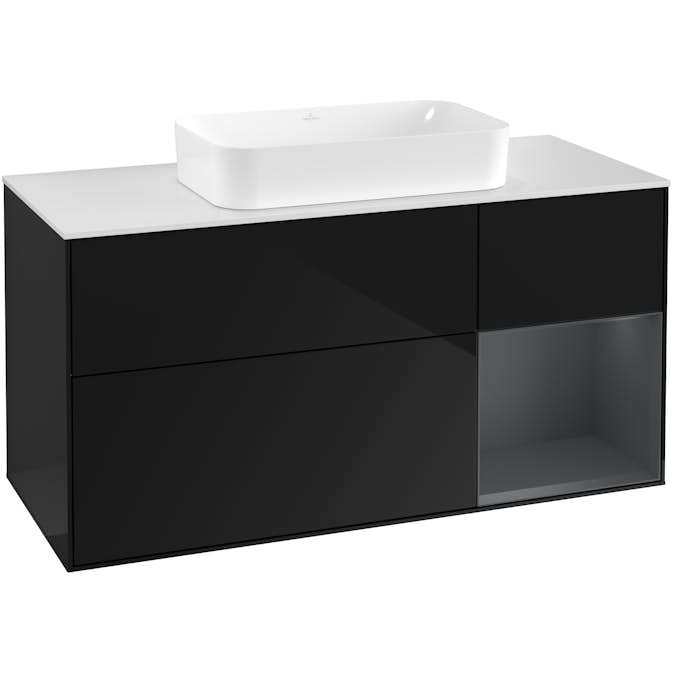 Tvättställsskåp Villeroy & Boch Finion med 3 Lådor Hylla och Bänkskiva för Fristående Tvättställ