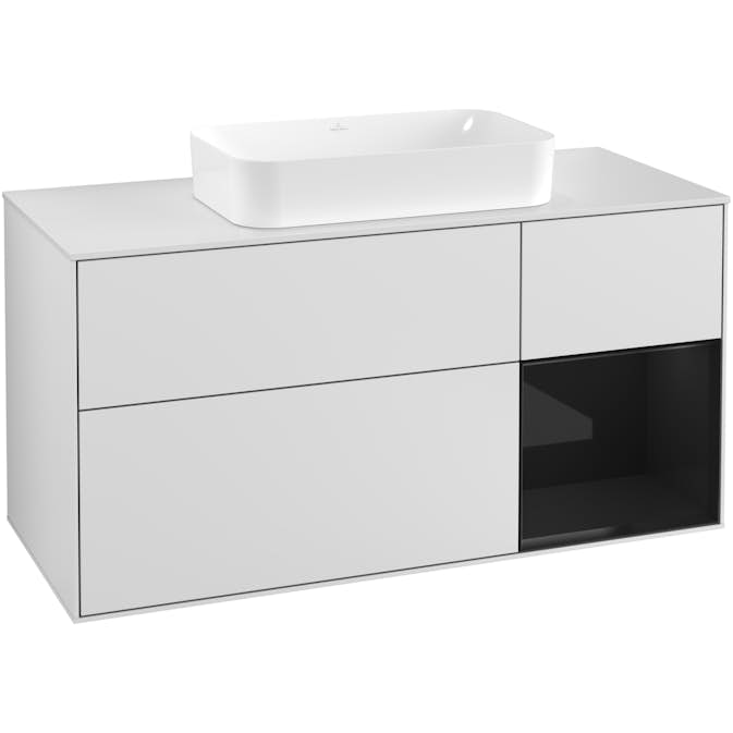Tvättställsskåp Villeroy & Boch Finion med 3 Lådor Hylla och Bänkskiva för Fristående Tvättställ