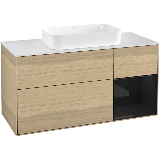 Tvättställsskåp Villeroy & Boch Finion med 3 Lådor Hylla och Bänkskiva för Fristående Tvättställ