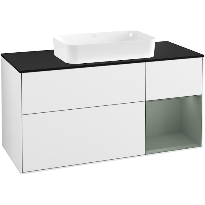 Tvättställsskåp Villeroy & Boch Finion med 3 Lådor Hylla och Bänkskiva för Fristående Tvättställ
