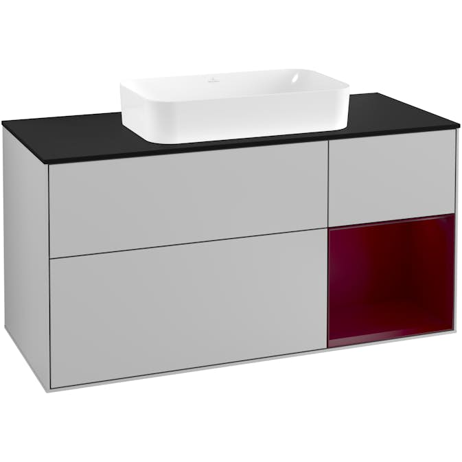 Tvättställsskåp Villeroy & Boch Finion med 3 Lådor Hylla och Bänkskiva för Fristående Tvättställ