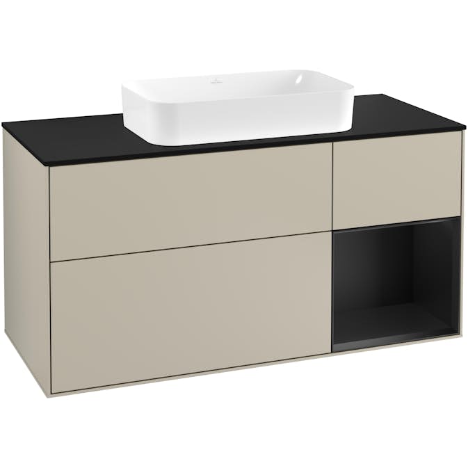 Tvättställsskåp Villeroy & Boch Finion med 3 Lådor Hylla och Bänkskiva för Fristående Tvättställ