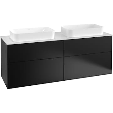 Tvättställsskåp Villeroy & Boch Finion med 4 Lådor och Bänkskiva för Två Fristående Tvättställ