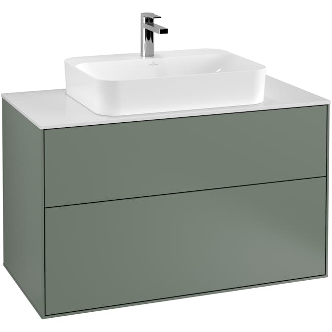 Tvättställsskåp Villeroy & Boch Finion med 2 Lådor och Bänkskiva för Ytmonterat Tvättställ