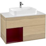 Tvättställsskåp Villeroy & Boch Finion med 2 Lådor Hylla och Bänkskiva för Ytmonterat Tvättställ