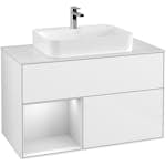 Tvättställsskåp Villeroy & Boch Finion med 2 Lådor Hylla och Bänkskiva för Ytmonterat Tvättställ