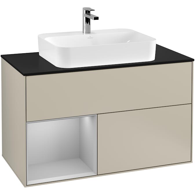 Tvättställsskåp Villeroy & Boch Finion med 2 Lådor Hylla och Bänkskiva för Ytmonterat Tvättställ
