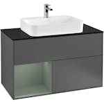 Tvättställsskåp Villeroy & Boch Finion med 2 Lådor Hylla och Bänkskiva för Ytmonterat Tvättställ