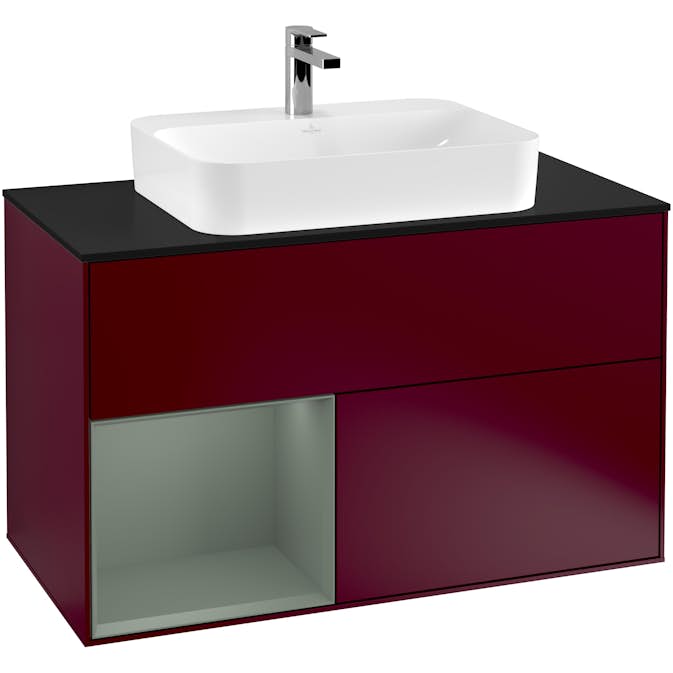 Tvättställsskåp Villeroy & Boch Finion med 2 Lådor Hylla och Bänkskiva för Ytmonterat Tvättställ