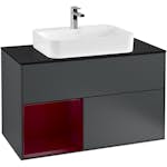 Tvättställsskåp Villeroy & Boch Finion med 2 Lådor Hylla och Bänkskiva för Ytmonterat Tvättställ