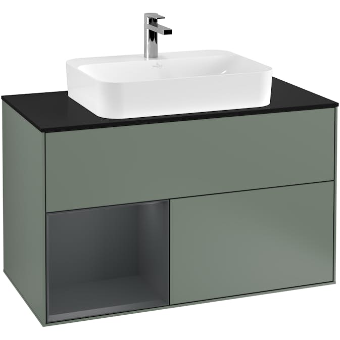 Tvättställsskåp Villeroy & Boch Finion med 2 Lådor Hylla och Bänkskiva för Ytmonterat Tvättställ