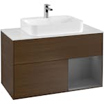 Tvättställsskåp Villeroy & Boch Finion med 2 Lådor Hylla och Bänkskiva för Ytmonterat Tvättställ