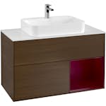 Tvättställsskåp Villeroy & Boch Finion med 2 Lådor Hylla och Bänkskiva för Ytmonterat Tvättställ