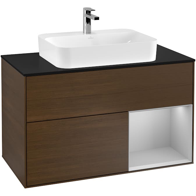 Tvättställsskåp Villeroy & Boch Finion med 2 Lådor Hylla och Bänkskiva för Ytmonterat Tvättställ