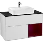 Tvättställsskåp Villeroy & Boch Finion med 2 Lådor Hylla och Bänkskiva för Ytmonterat Tvättställ