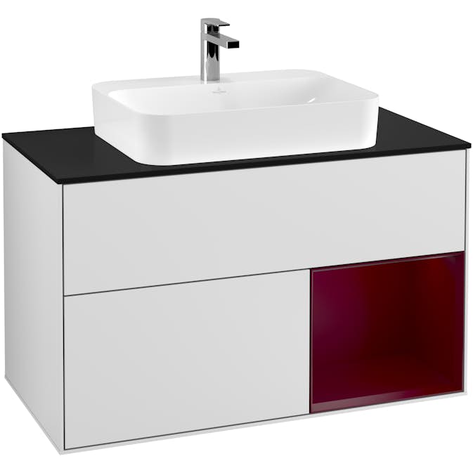 Tvättställsskåp Villeroy & Boch Finion med 2 Lådor Hylla och Bänkskiva för Ytmonterat Tvättställ