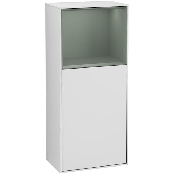 Väggskåp Villeroy & Boch Finion med 1 Dörr och Öppen Hylla Uppe 418 mm