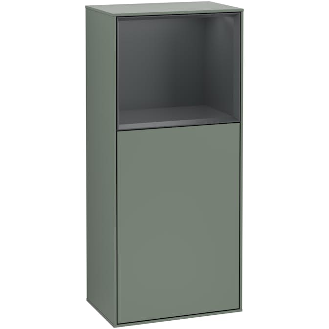 Väggskåp Villeroy & Boch Finion med 1 Dörr och Öppen Hylla Uppe 418 mm