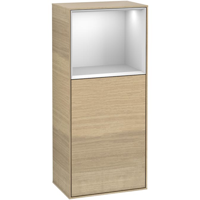 Väggskåp Villeroy & Boch Finion med 1 Dörr och Öppen Hylla Uppe 418 mm