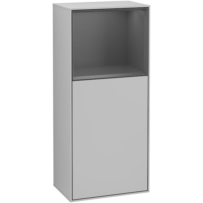 Väggskåp Villeroy & Boch Finion med 1 Dörr och Öppen Hylla Uppe 418 mm