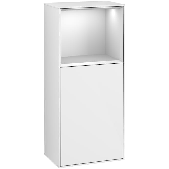 Väggskåp Villeroy & Boch Finion med 1 Dörr och Öppen Hylla Uppe 418 mm