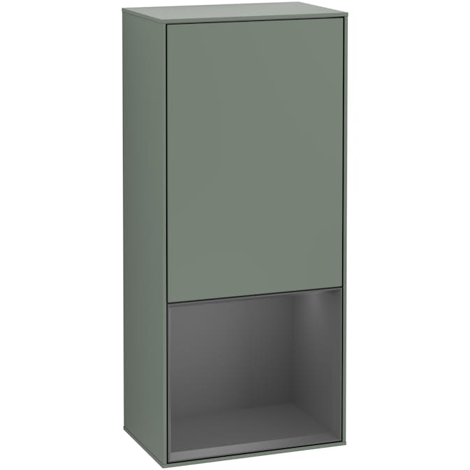 Väggskåp Villeroy & Boch Finion med 1 Dörr och Öppen Hylla Nere 418 mm