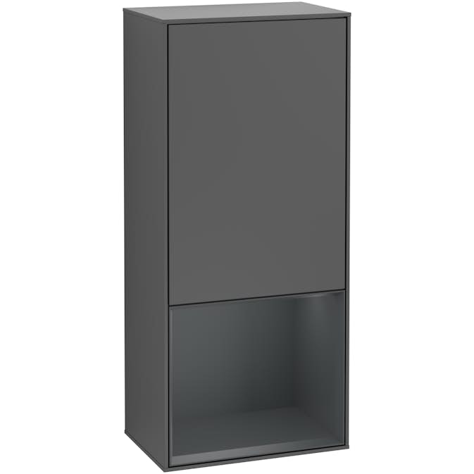 Väggskåp Villeroy & Boch Finion med 1 Dörr och Öppen Hylla Nere 418 mm