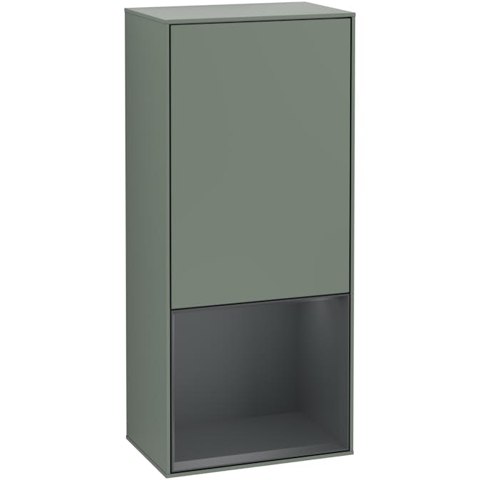 Väggskåp Villeroy & Boch Finion med 1 Dörr och Öppen Hylla Nere 418 mm