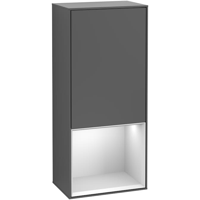 Väggskåp Villeroy & Boch Finion med 1 Dörr och Öppen Hylla Nere 418 mm