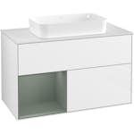 Tvättställsskåp Villeroy & Boch Finion med 2 Lådor Hylla och Bänkskiva för Fristående Tvättställ