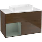 Tvättställsskåp Villeroy & Boch Finion med 2 Lådor Hylla och Bänkskiva för Fristående Tvättställ