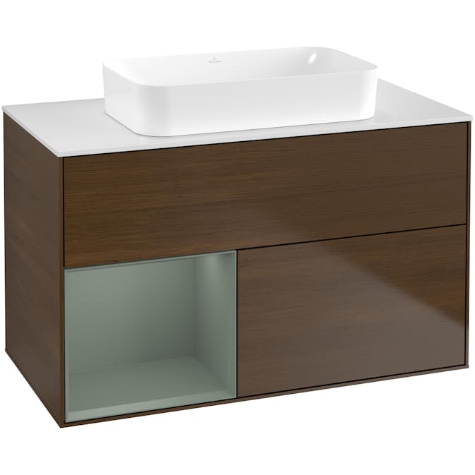 Tvättställsskåp Villeroy & Boch Finion med 2 Lådor Hylla och Bänkskiva för Fristående Tvättställ