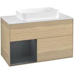 Tvättställsskåp Villeroy & Boch Finion med 2 Lådor Hylla och Bänkskiva för Fristående Tvättställ