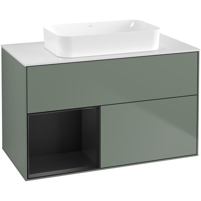 Tvättställsskåp Villeroy & Boch Finion med 2 Lådor Hylla och Bänkskiva för Fristående Tvättställ