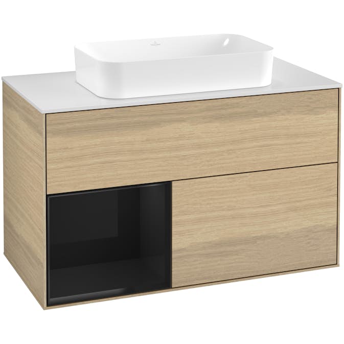 Tvättställsskåp Villeroy & Boch Finion med 2 Lådor Hylla och Bänkskiva för Fristående Tvättställ