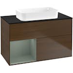 Tvättställsskåp Villeroy & Boch Finion med 2 Lådor Hylla och Bänkskiva för Fristående Tvättställ