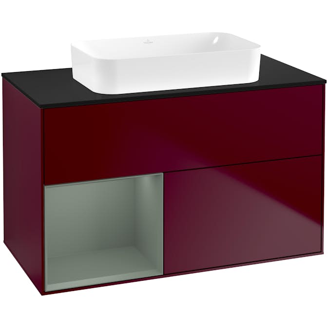 Tvättställsskåp Villeroy & Boch Finion med 2 Lådor Hylla och Bänkskiva för Fristående Tvättställ