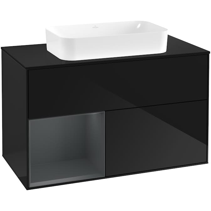Tvättställsskåp Villeroy & Boch Finion med 2 Lådor Hylla och Bänkskiva för Fristående Tvättställ