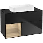 Tvättställsskåp Villeroy & Boch Finion med 2 Lådor Hylla och Bänkskiva för Fristående Tvättställ